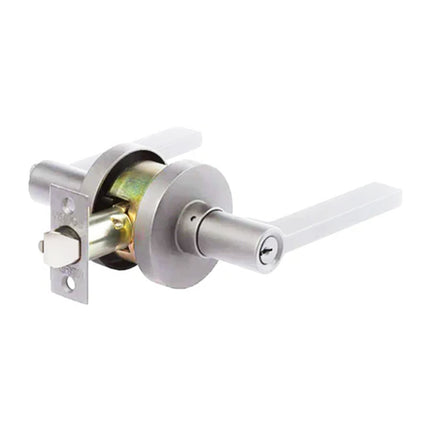 565R D PC CP | Door Lever Entrance Set on Round Rose Clear Pack Polished Chrome 565R DE PC CP | N2lok