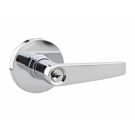 565R H PC BP | Horizonte Door Lever Round Rose Entrance Polished Chrome | N2lok