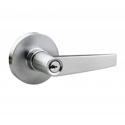 565R H SCP BP | Horizonte Door Lever Round Rose Entrance Satin Chrome | N2lok