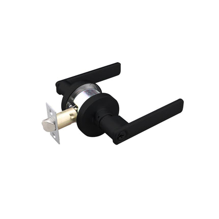 Vitus Door Lever Round Rose Entrance Set Matt Black 565R V MB BP N2LOK
