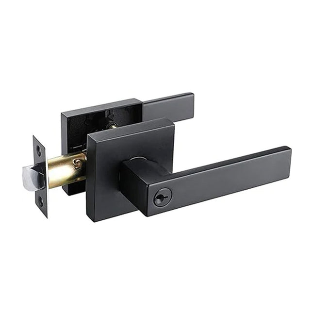 Vitus Door Lever on Square Rose Entrance Set Clear Pack Matt Black 565S VI MB CP N2LOK