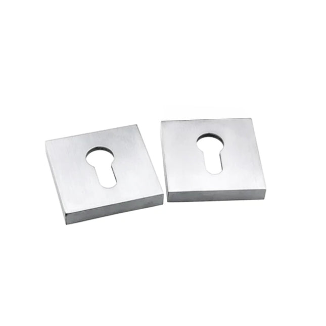56/60E S PC BP | Square Euro Cylinder Escutcheon 60mm Box Pack Polished Chrome | N2lok