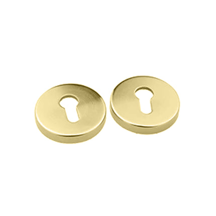 56/65E R SB BP | Euro Round Escutcheon 65mm Box Pack Satin Brass 5665ERSBBP | N2lok