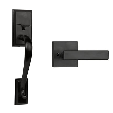 5765 MD BS PR/SQ MB | Madison Straight Lever Passage Set Matt Black 5765MDBSPRSQMB | N2lok