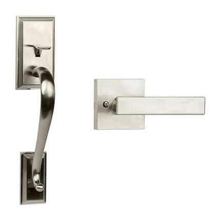 5765 MD BS PR/SQ SN BP | Madison Para Door Lever Passage Box Pack Satin Nickel | N2lok