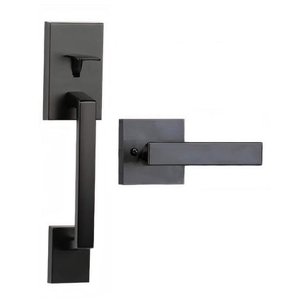 5765 ST BS PR/SQ MB BP | Sentry Para Door Lever Passage Box Pack Matt Black | N2lok