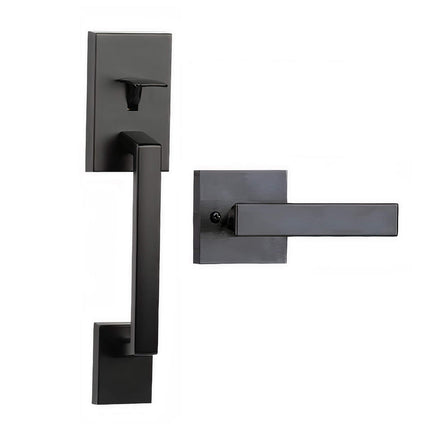 5765 ST BS PR/SQ MB | Sentry Door Lever Handle Passage Set Matt Black 5765STBSPRSQMB | N2lok