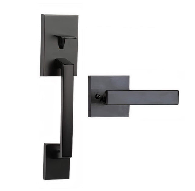 5765 ST BS PR/SQ MB | Sentry Door Lever Handle Passage Set Matt Black 5765STBSPRSQMB | N2lok