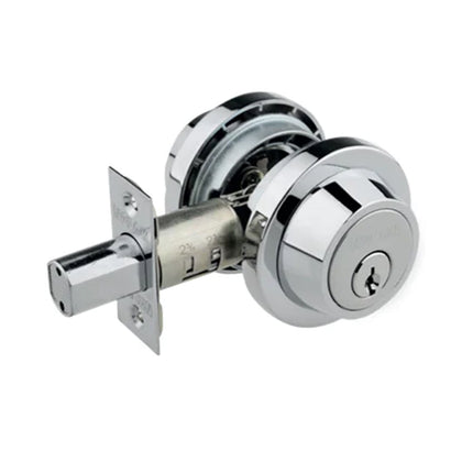 626R PC BP | Modern Double Cylinder Deadbolt Round Box Pack Polished Chrome 626RPCBP | N2lok