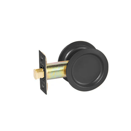 64 RPDL MB BP | Sliding Door Cavity Lock Round Passage Set Box Pack Matt Black | N2lok