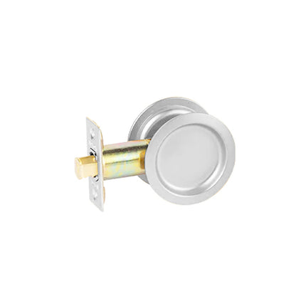 64 RPDL PC BP | Sliding Door Cavity Lock Round Passage Set Box Pack Polished Chrome | N2lok