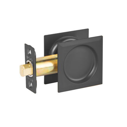 64 SPDL MB BP | Sliding Door Cavity Lock Square Passage Set Box Pack Matt Black | N2lok