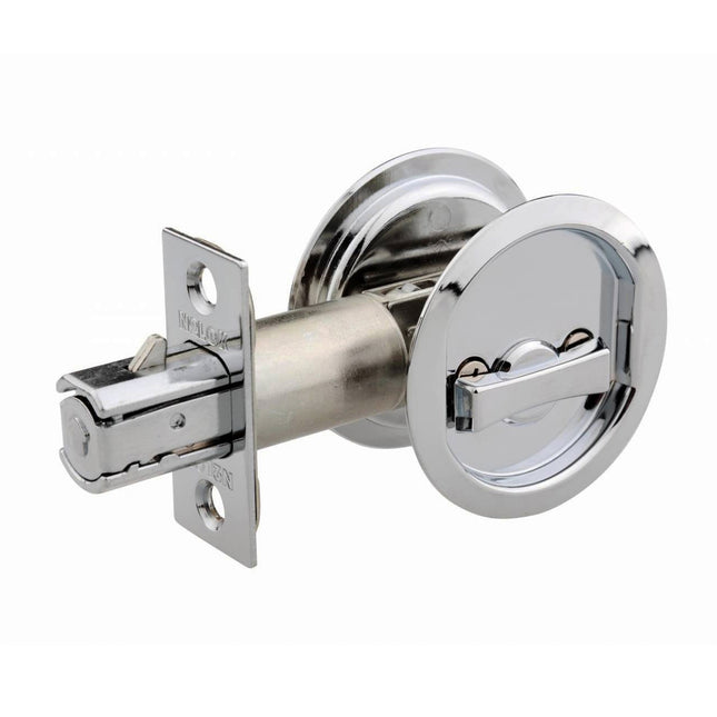 Sliding Door Cavity Lock Privacy Set Box Pack Satin Chrome Plate 65 RPDL SCP BP N2LOK