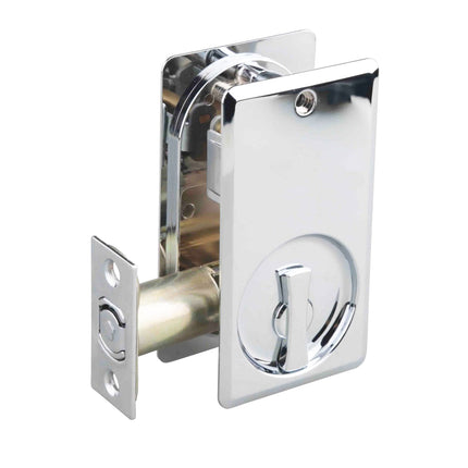 66 SPDL PC BP | Lockable Cavity Sliding Door Lock Square Box Pack Polished Chrome 66SPDLPCBP | N2lok