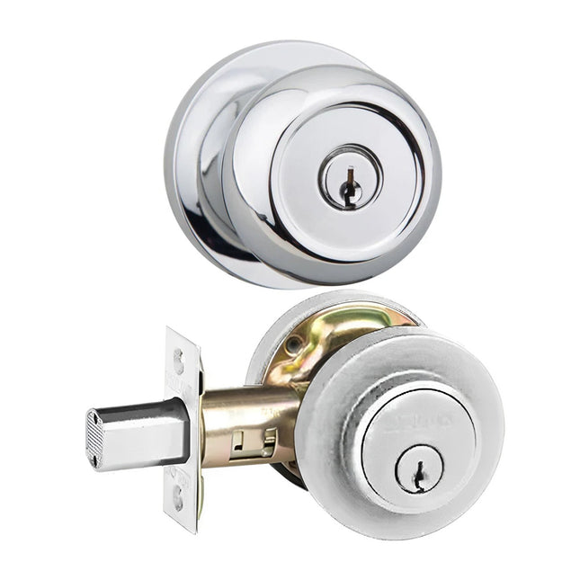 Korona Door Knob Combo Set Box Pack Polished Chrome 670R KC PC BP N2LOK