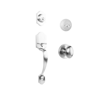 765 CH DC UO/PI PC BP | Charente Door Handle Double Cylinder with Egg Knob Entrance Set Box Pack Polished Chrome | N2lok