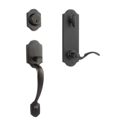 765 CH IC FL MB BP | Charente Door Handle Interconnect Flutto Lever Entrance Set Matt Black 765 CH IC FL/PI MB BP | N2lok