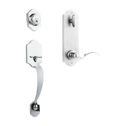 765 CH IC FL PC BP | Charente Door Handle Interconnect Flutto Lever Entrance Set Polished Chrome | N2lok