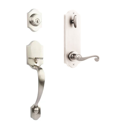 765 CH IC SP SN BP | Charente Door Handle Interconnect Spiral Lever Entrance Set Satin Nickel 765 CH IC SP/PI SN BP | N2lok
