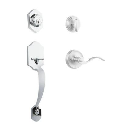 765 CH SC FL/PI PC BP | Charente Door Handle Single Cylinder Flutto Lever Entrance Set Polished Chrome | N2lok