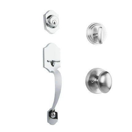 765 CH SC UO/PI PC BP | Charente Single Cylinder Entry Set with Egg Door Knob Box Pack Polished Chrome 765CHSCUOPIPCBP | N2lok