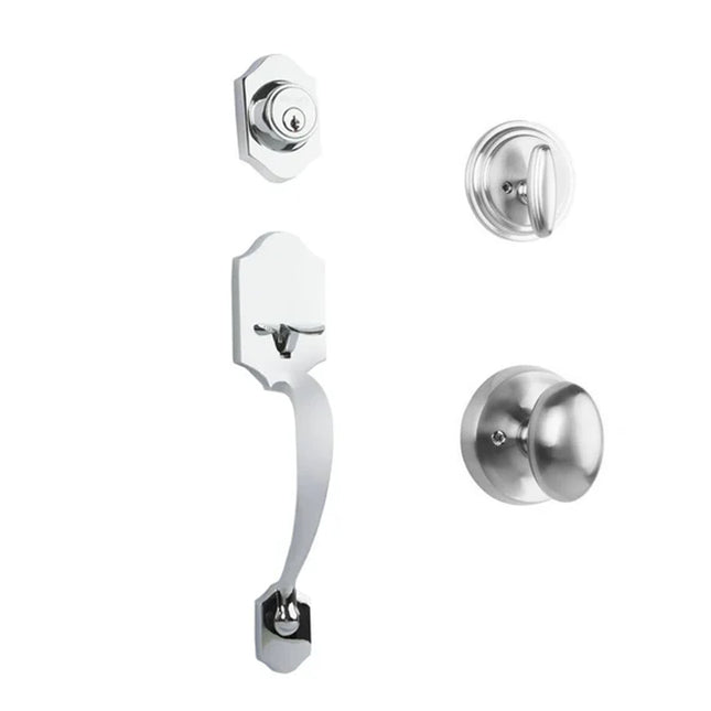 765 CH SC UO/PI PC BP | Charente Single Cylinder Entry Set with Egg Door Knob Box Pack Polished Chrome 765CHSCUOPIPCBP | N2lok