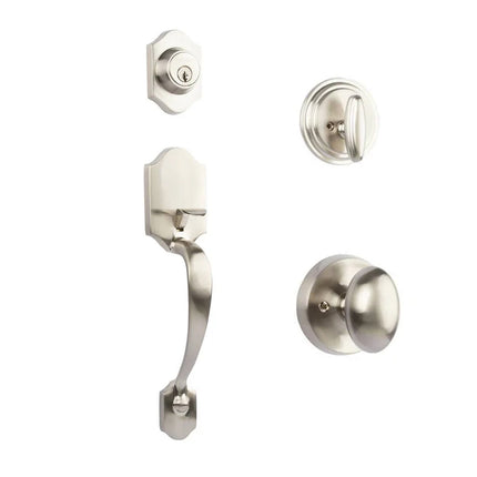 765 CH SC UO/PI SN BP | Charente Single Cylinder Entry Set with Egg Door Knob Box Pack Satin Nickel 65CHSCUOPISNBP | N2lok