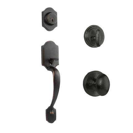 765 CH SC UO/PI VB BP | Charente Single Cylinder Entry Set with Egg Door Knob Box Pack Venetian Bronze 765CHSCUOPIVBBP | N2lok