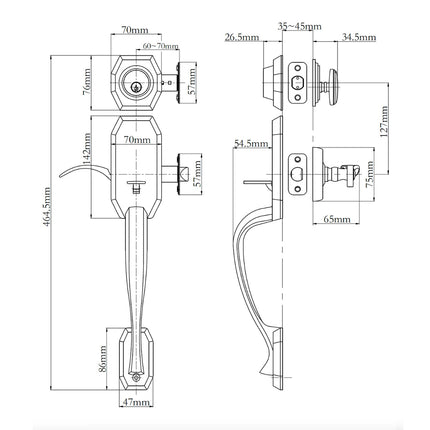 765 GA DC VB BP | Garrone Double Cylinder Door Entrance Set Box Pack Venetian Bronze 765GADCVBBP | N2lok