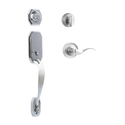 765 GA IC FL PC BP | Garrone Door Handle Interconnect Flutto Lever Entrance Set Polished Chrome 765 GA IC/FL PC BP | N2lok