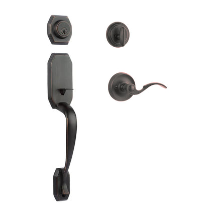 765 GA IC FL VB BP | Garrone Door Handle Interconnect Flutto Lever Entrance Set Venetian Bronze 765 GA IC/FL VB BP | N2lok
