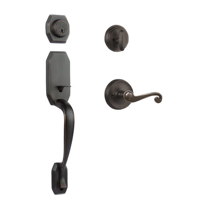 765 GA IC SP VB BP | Garrone Door Handle Interconnect Spiral Lever Entrance Set Venetian Bronze 765 GA IC/SP VB BP | N2lok