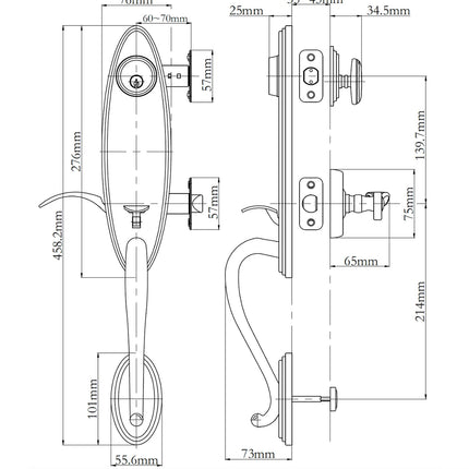 765 LO DC L03 BP | Loire Double Cylinder Door Entrance Set Box Pack Polished Brass 765LODCPBBP | N2lok