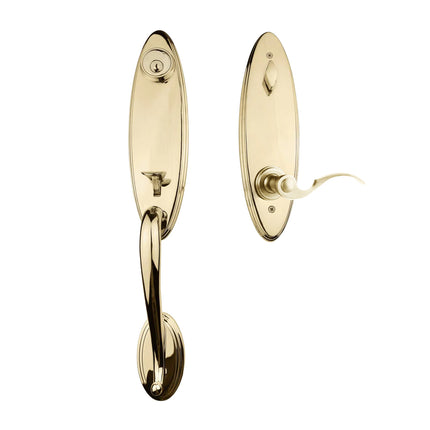 765 LO IC FL L03 BP | Loire Door Handle Interconnect Flutto Lever Entrance Set Polished Brass 765 LO IC FL/PI L03 BP | N2lok