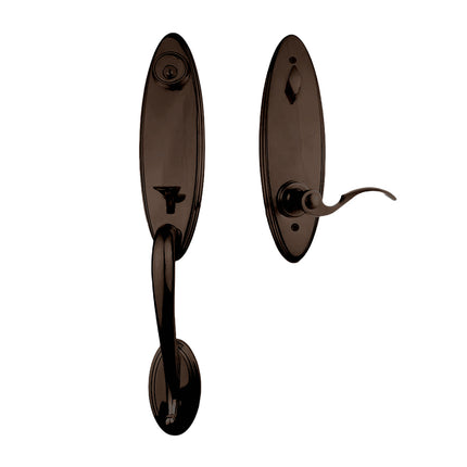765 LO IC FL VB BP | Loire Door Handle Interconnect Flutto Lever Entrance Set Venetian Bronze 765 LO IC FL/PI VB BP | N2lok