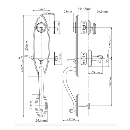 Loire Single Cylinder Entry Set Polished Chrome Box Pack 765LOSCPCBP N2LOK
