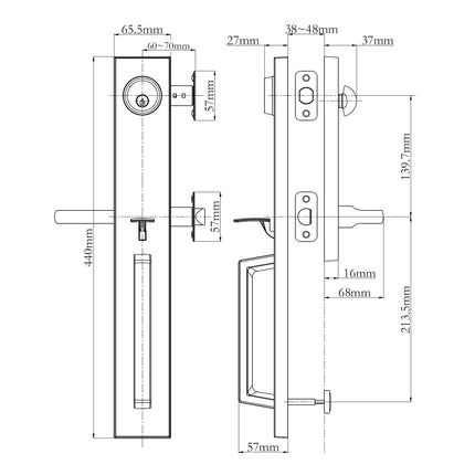 765 MO DC SN BP | Montpellier Double Cylinder Door Entrance Set Box Pack Satin Nickel 765MODCSNBP | N2lok