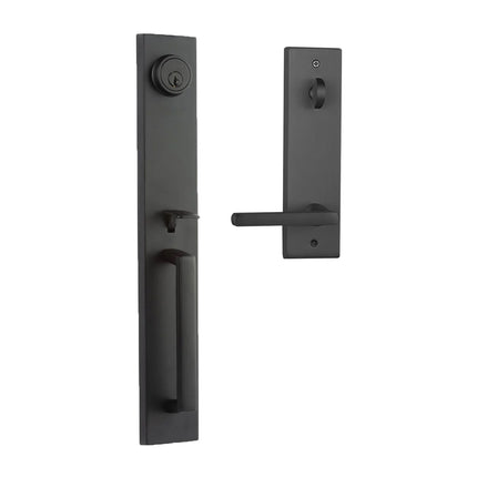 765 MO IC SL/AO MB BP | Montpelier Straight Door Lever Interconnect Set Matt Black 765 MO IC MB BP | N2lok