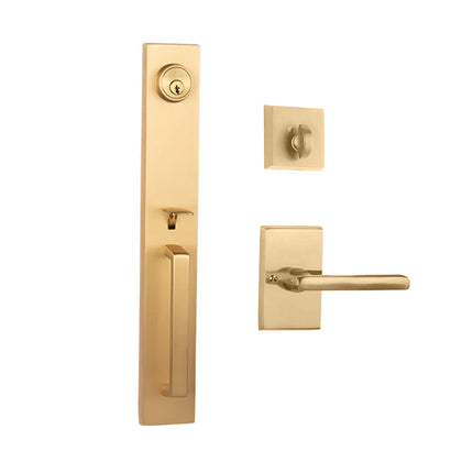 765 MO SC SL/AO SB BP | Montpellier Single Cylinder with Straight Lever Box Pack Satin Brass 765MOSCSLAOSBBP | N2lok