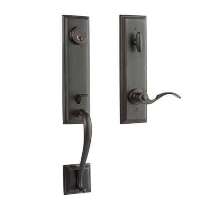 765 SE IC FL VB BP | Seine Door Handle Interconnect Flutto Lever Entrance Set Venetian Bronze 765 SE IC FL/PI VB BP | N2lok