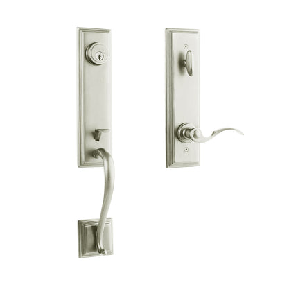 765 SE IC SN BP | Seine Entrance Door Handle Set with Interconnect Box Pack Satin Nickel 765SEICSNBP | N2lok