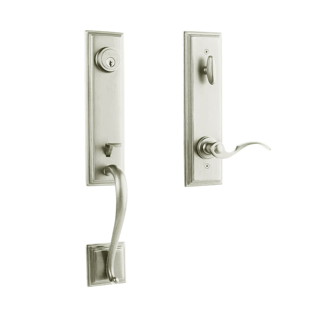 765 SE IC SN BP | Seine Entrance Door Handle Set with Interconnect Box Pack Satin Nickel 765SEICSNBP | N2lok