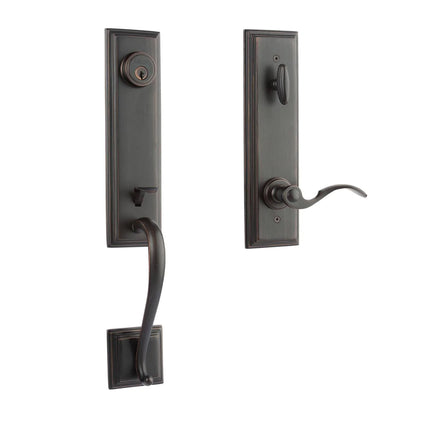 765 SE IC VB BP | Seine Entrance Door Handle Set with Interconnect Box Pack Venetian Bronze 765SEICVBBP | N2lok