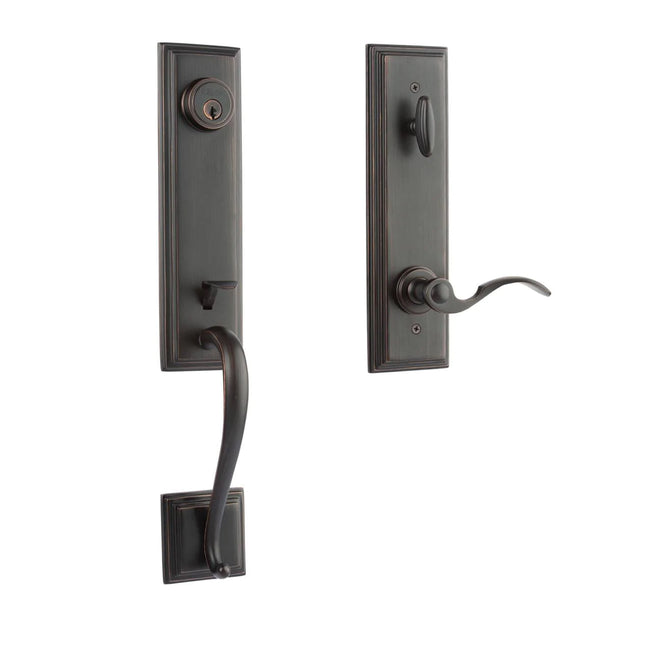 765 SE IC VB BP | Seine Entrance Door Handle Set with Interconnect Box Pack Venetian Bronze 765SEICVBBP | N2lok