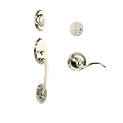765 SO DC FL/PI SN BP | Somme Door Handle Double Cylinder with Flutto Lever Entrance Set Box Pack Satin Nickel | N2lok