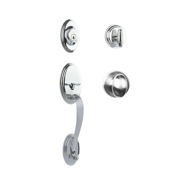 765 SO SC UO/PI PC BP N2lok Somme Door Handle Single Cylinder with Egg Knob Entrance Set