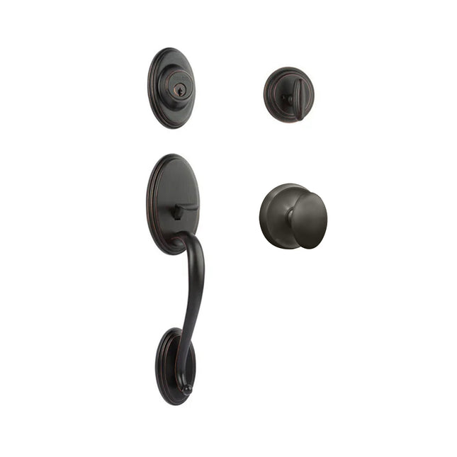 Venetian Bronze 765 SO SC UO/PI VB BP Single Cylinder with Egg Knob Entrance Set For Door Thickness 35 to 45mm and Cylinder Projection 26mm