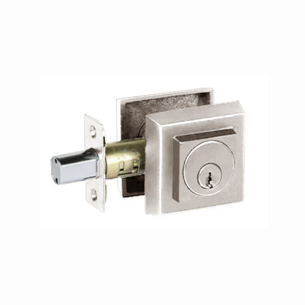 8160 AO SN BP | Forged Brass Single Cylinder Square Deadbolt Satin Nickel 8160/AO/SNBP | N2lok