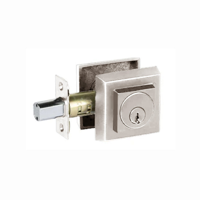 8160 AO SN BP | Forged Brass Single Cylinder Square Deadbolt Satin Nickel 8160/AO/SNBP | N2lok