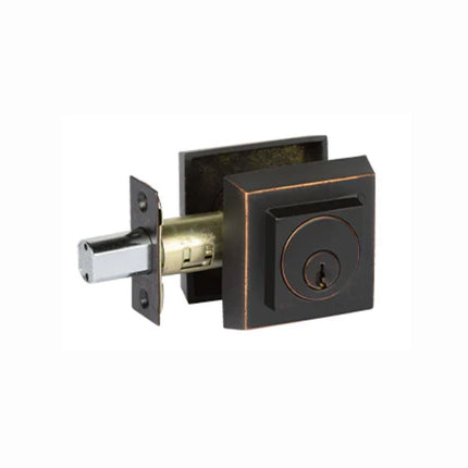 8160 AO VB BP | Forged Brass Single Cylinder Square Deadbolt Venetian Bronze 8160/AO/VBBP | N2lok
